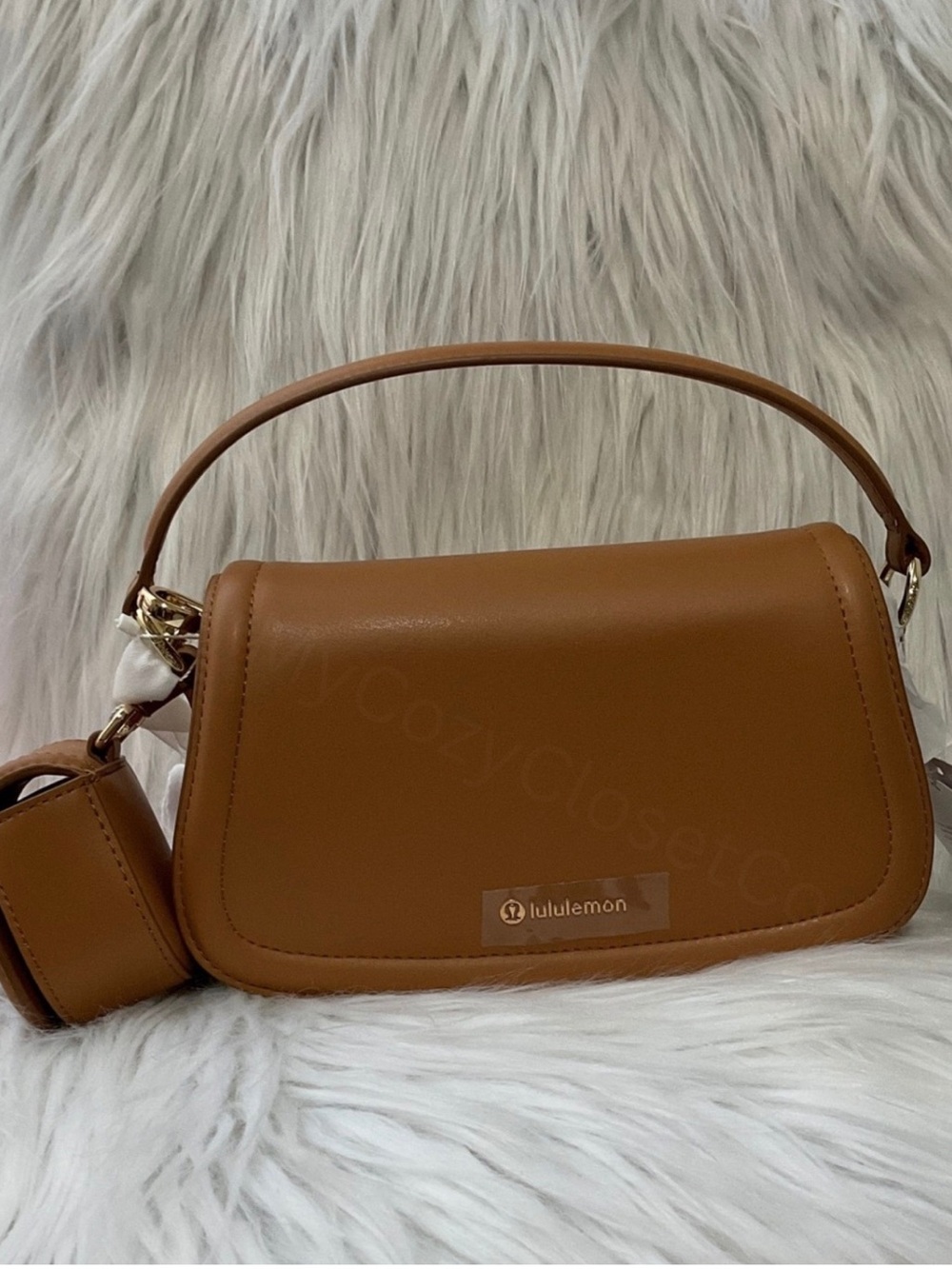 Lululemon Cactus Leather Mini Bag- Color(Brown Gold)